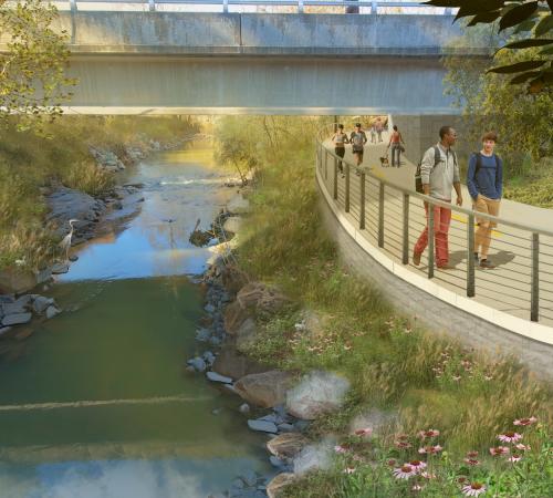 Peachtree Creek Greenwat Concept Trail Under Bridge