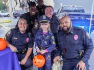 Officers at OLA Halloween event
