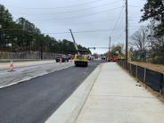 Peachtree Rd Right Turn Lane construction