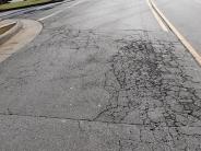 Once reconstructed, Johnson Ferry Road will not be susceptible to degradation like this, known as “alligator cracking”