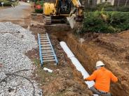 new A-2000 storm pipe installation