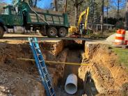 New storm pipe across Dunwoody Trail