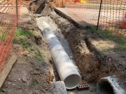 Lanier  storm pipe in place