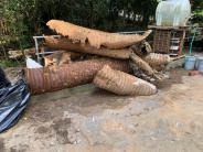 Existing deteriorated CMP pipe removed from roadway