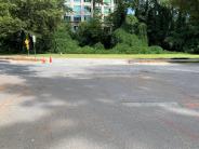 Executive Park Drive completed repair-looking at intersection