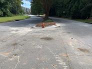 Executive Park Drive completed repair-looking at intersection (south)