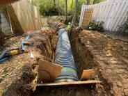 Storm pipe replacement construction