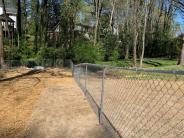 Landscape restoration over storm drainage rehabilitation at outfall