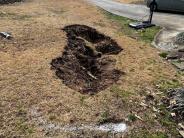 Sinkhole over existing CMP storm pipe failure