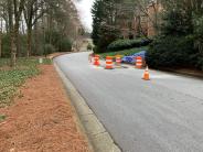 Ashford Trail road failure lane closure