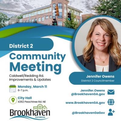 Jennifer Owens Community Meeting Flyer