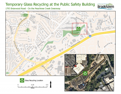 Temporary Glass Recycling Location at the Public Safety Building 