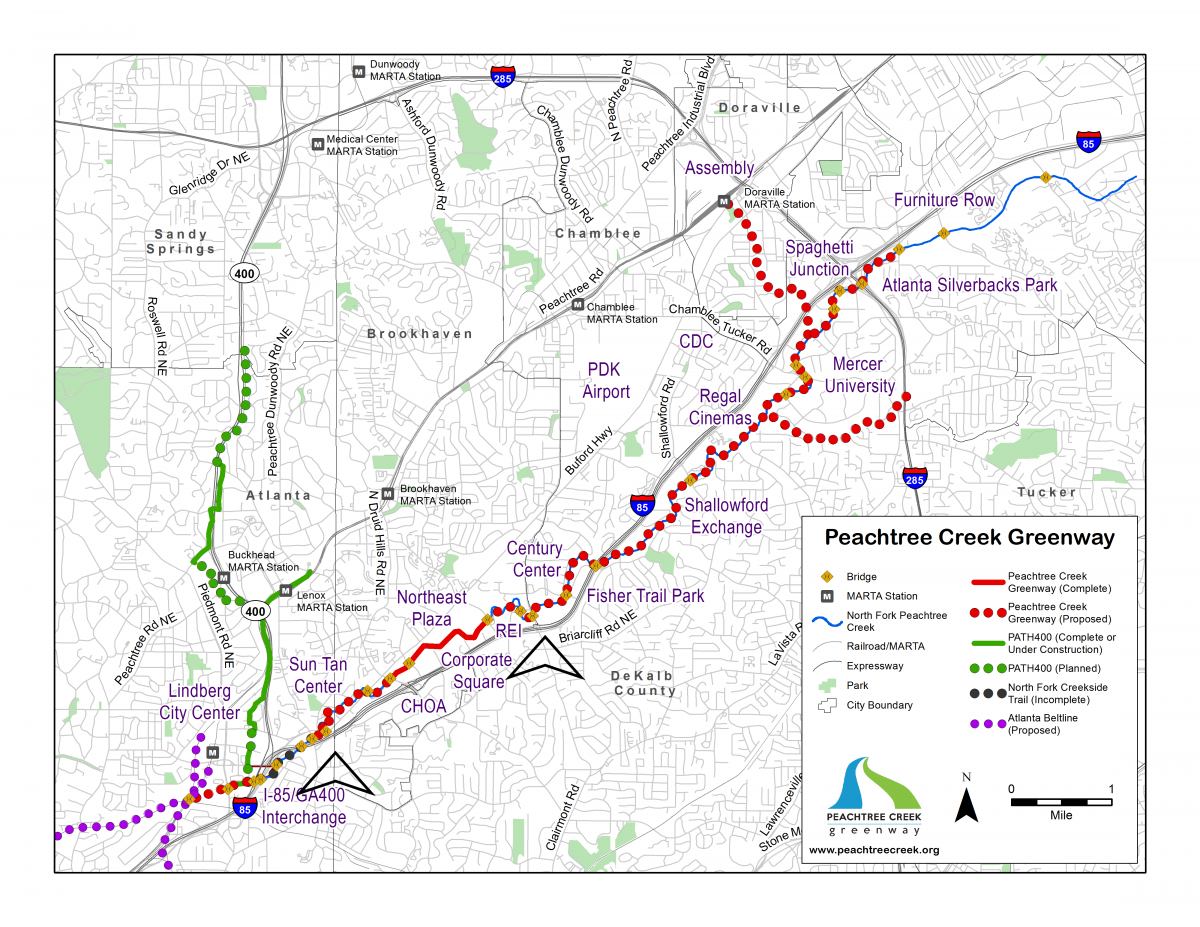 Planning Map Peachtree Creek Greenway 
