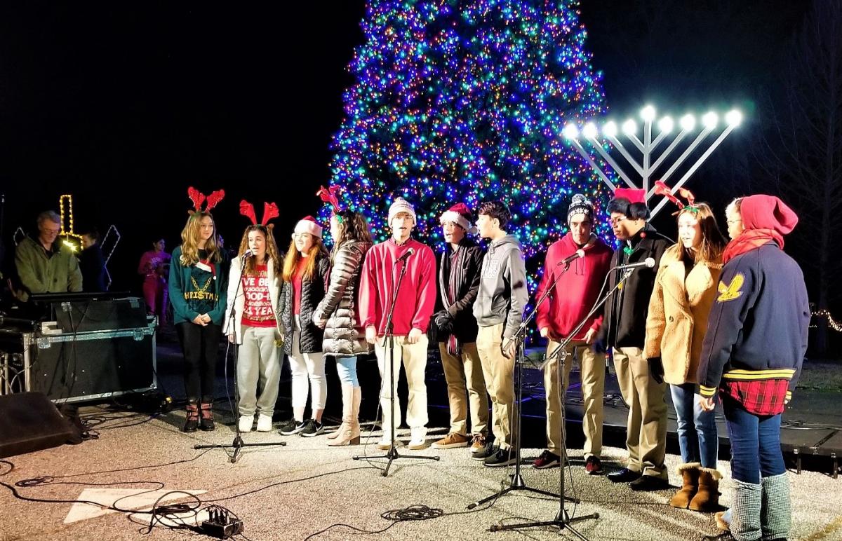 Choir singing at Light Up Brookhaven 2019