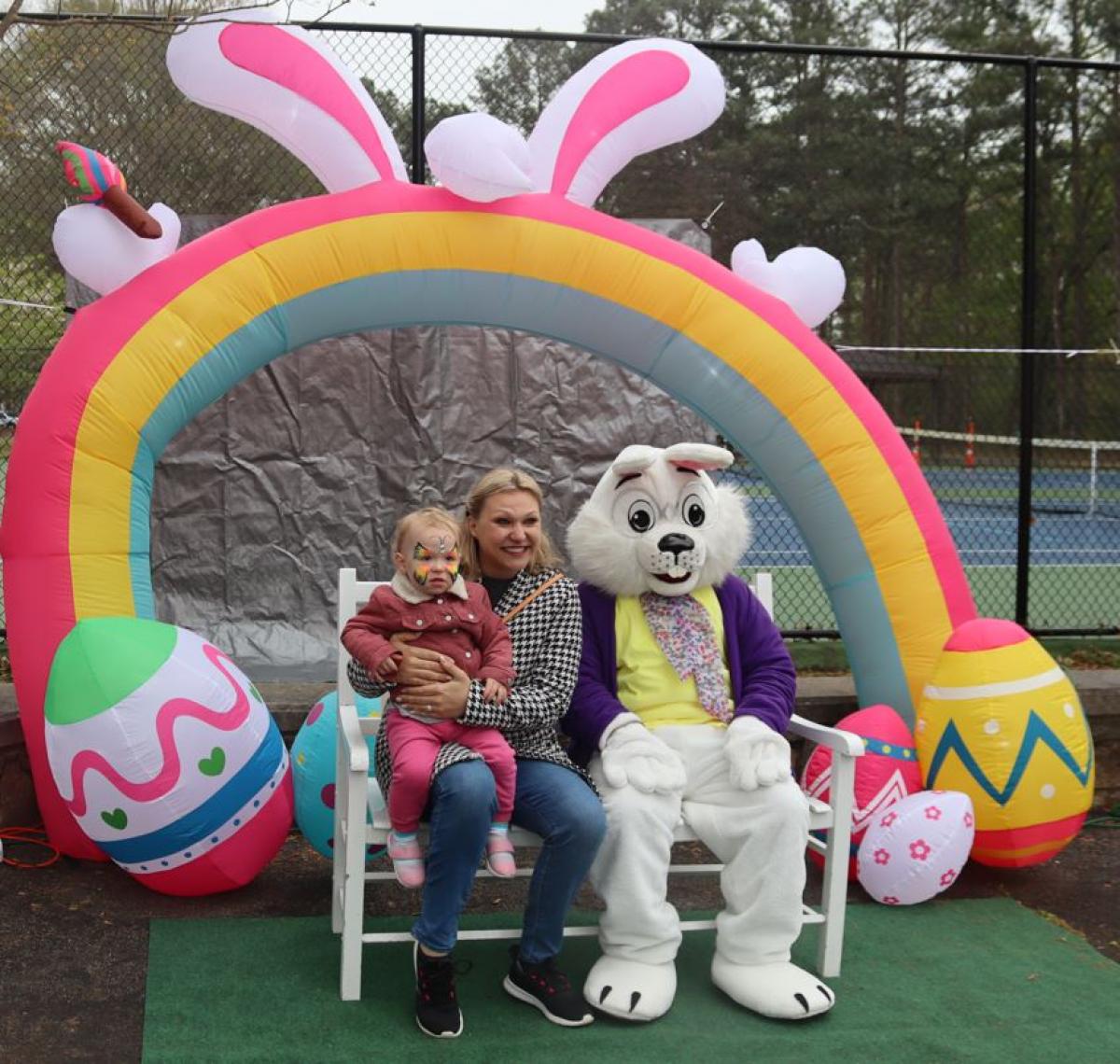 Peter Rabbit will attend all Easter Egg hunts at Blackburn Park to pose for photos Brookhaven April 1st.