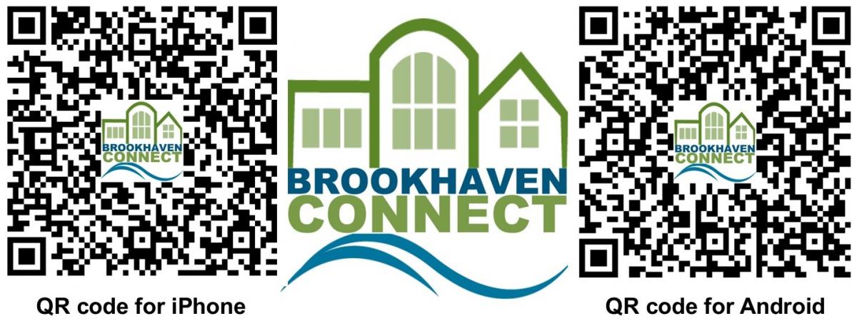 QR Codes for the Brookhaven Connect app
